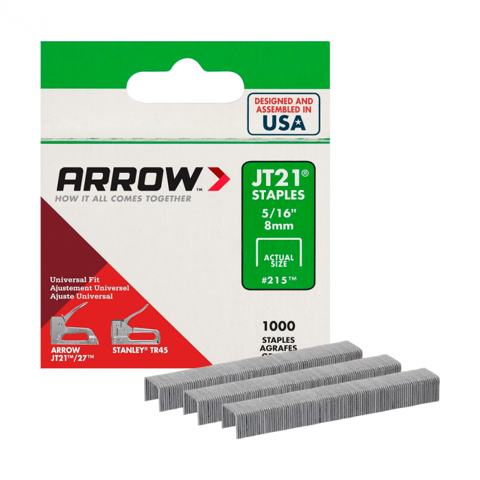Grapas JT21 5/16” #215 100pzs Arrow