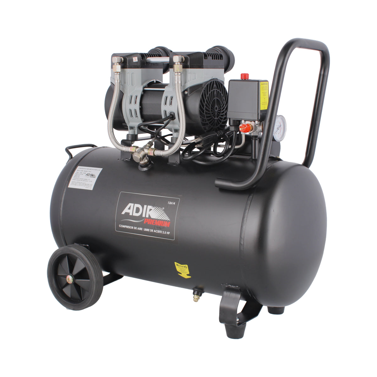 Compresor de aire 50 Litros libre de aceite 12614 Adir