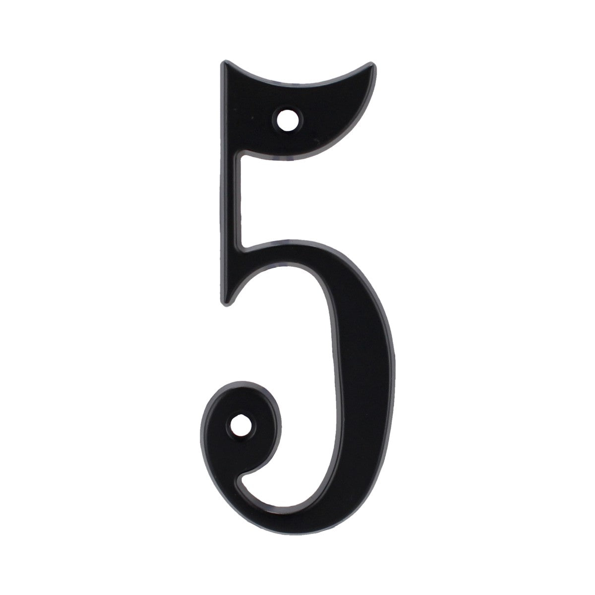 Número "5" de latón sólido 4" Negro 13661 Adir