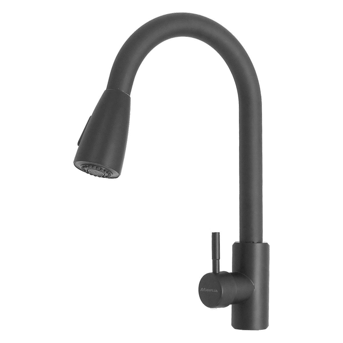 Mezcladora monomando para fregadero negro mate 16063 Maxflu
