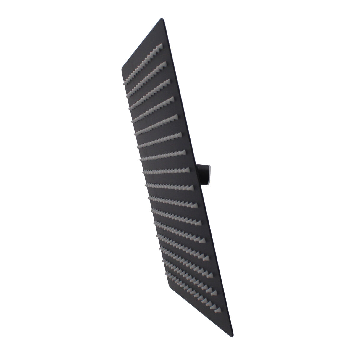 Regadera metálica cuadrada 12" negro mate 16102 Maxflu