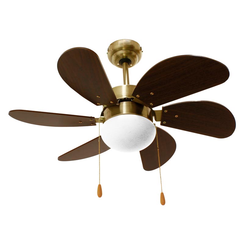 Ventilador de techo con lámpara latón antiguo VINICA 2088 Adir