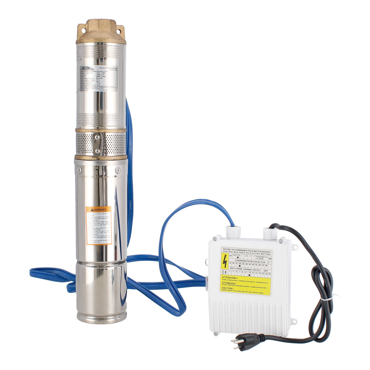 Bomba sumergible tipo bala 3/4 HP 2390 Adir