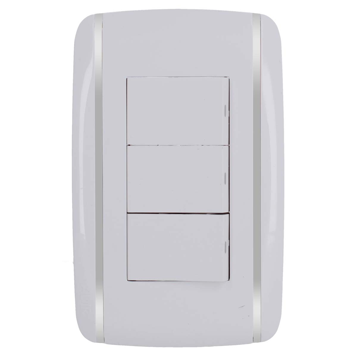 Placa con 3 apagadores sencillos Bali 9889 Adir
