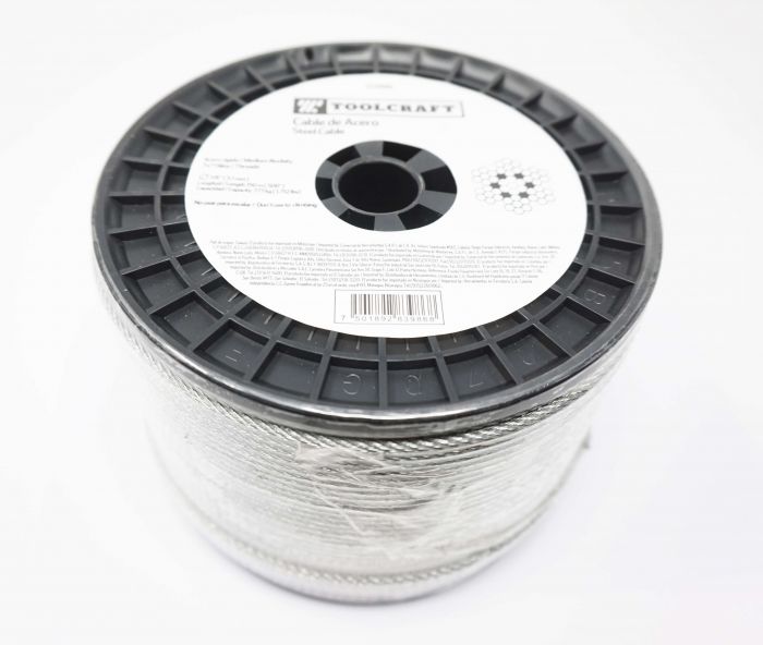 Cable de acero 1/8 Pulg 150 Mts 213594 OBI