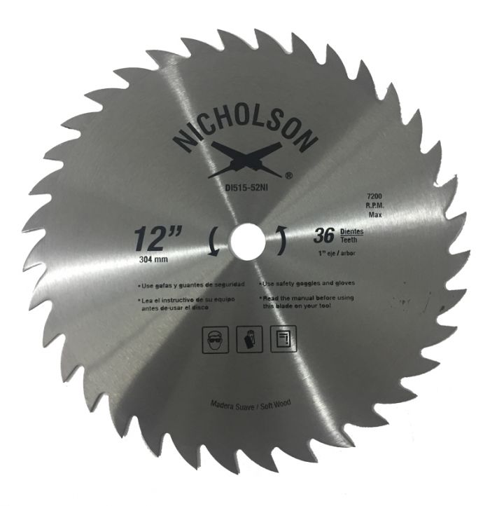 Sierra para madera diente grueso 12 Pulg 515-52NI Nicholson