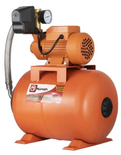 Bomba hidroneumática 1/2 HP 24 Lt AutoQB60 MUNICH