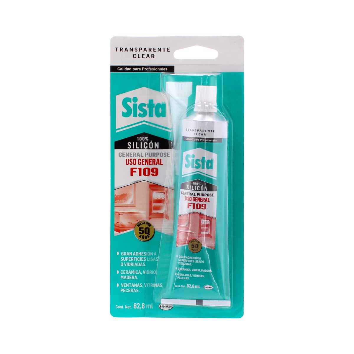 Silicón de uso general F109 de 82 ml Sista