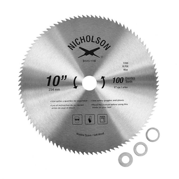 Sierra para madera diente fino 10 " 515-11 Nicholson
