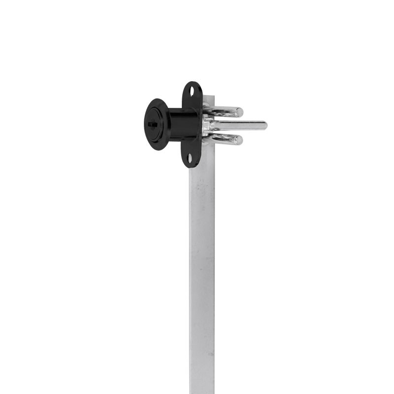 Cerradura para cajón con varilla 60 cm negra Dexter
