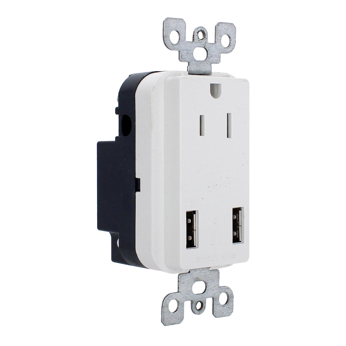 Receptáculo aterrizado con doble USB FU1328 Fulgore