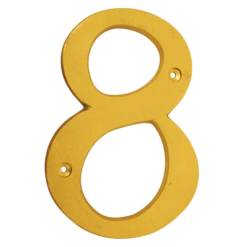 Numero decorativo 12 cm "8" Dorado