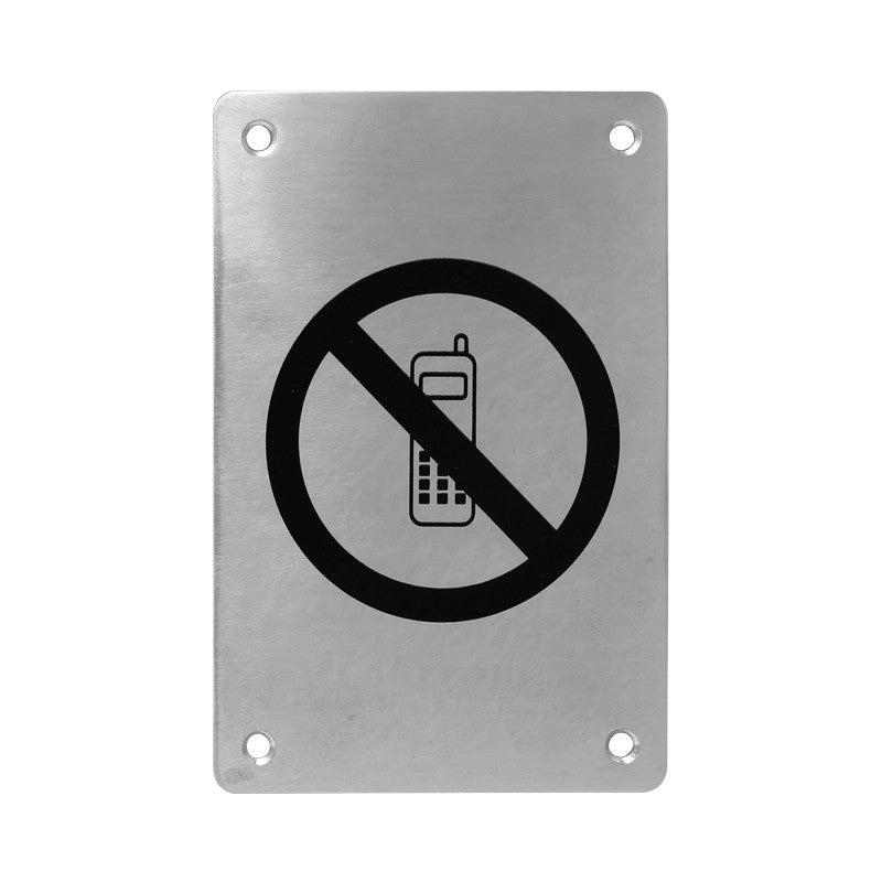 Letrero "NO CEL" 15 x 10 cm aluminio 80357 Ashico