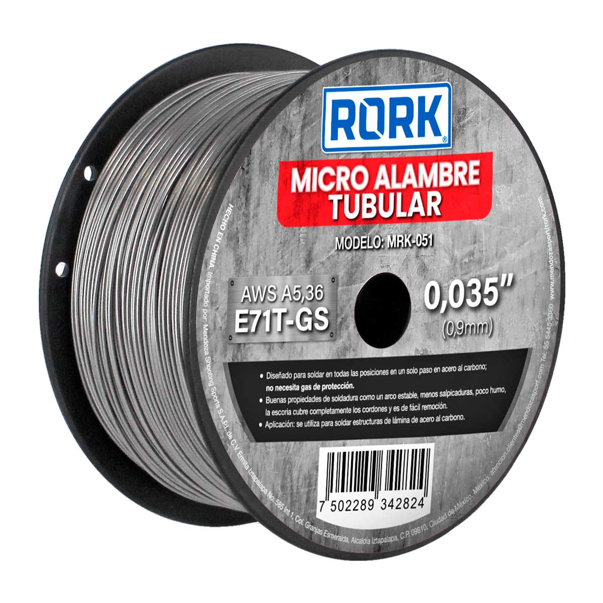 Soldadura microalambre 1 Kg MRK-051 RORK