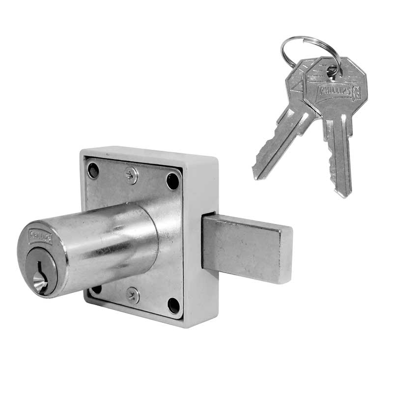 Cerradura para mueble cromo 36 mm 250 Phillips