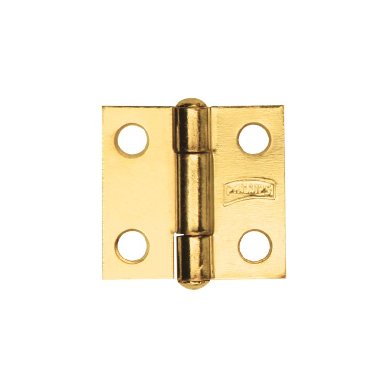 Bisagra rectangular 1-1/2" x 1-7/16" latón brillante 115 E Phillips