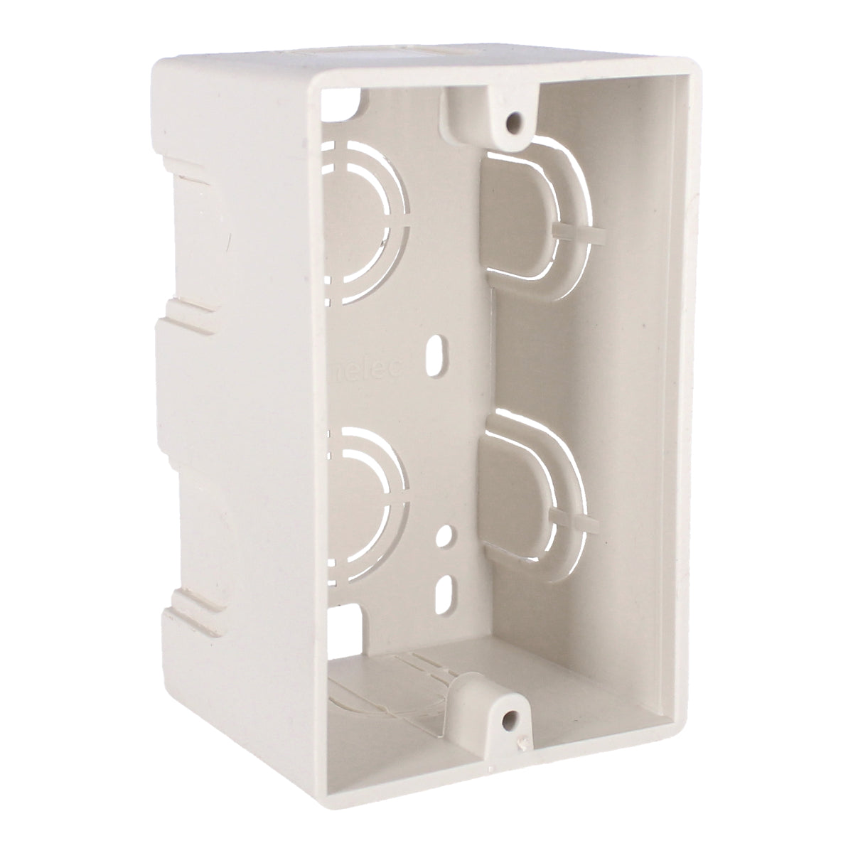 Caja de registro sin tapa 4" x 2" blanca Argos