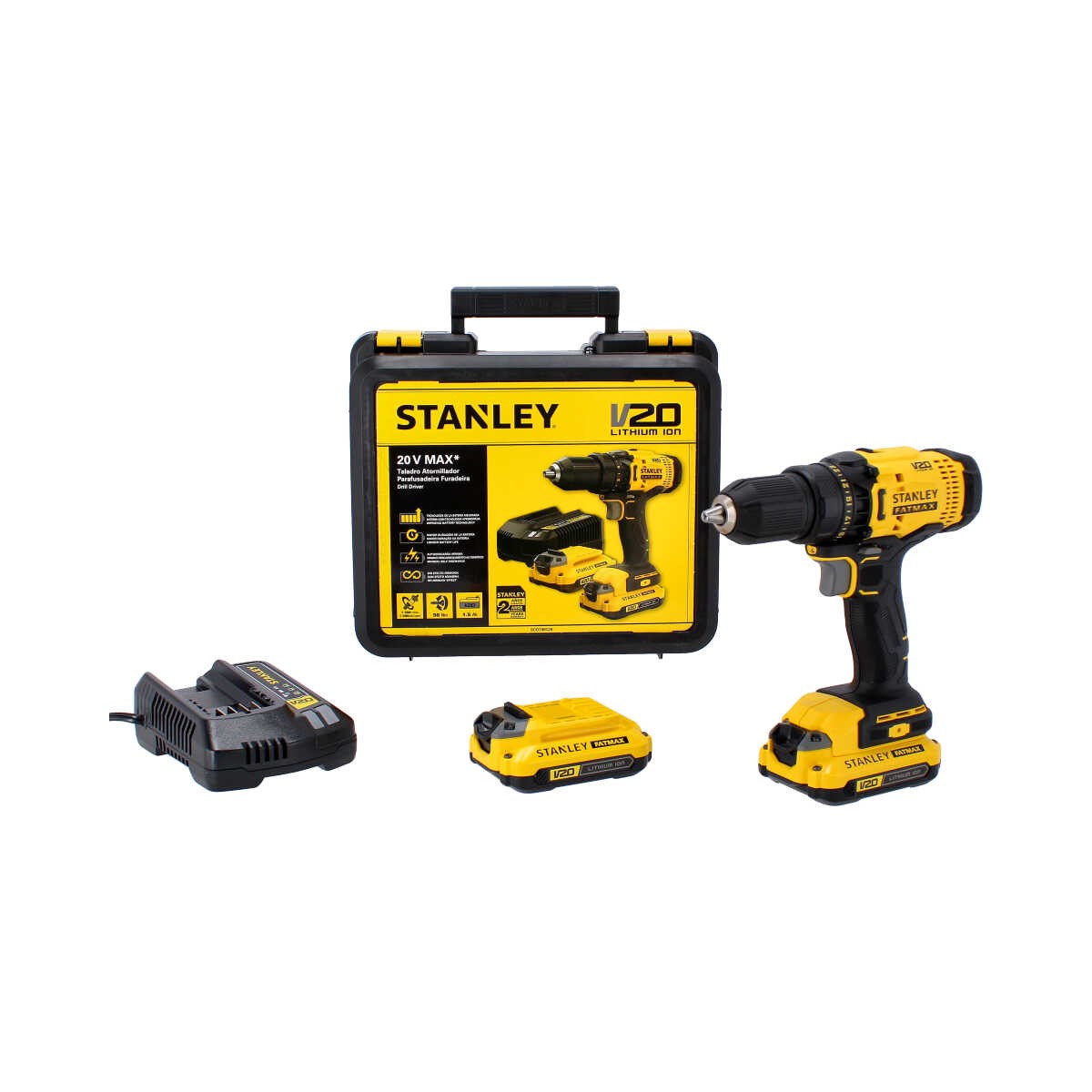 Taladro atornillador inalámbrico 1/2" FATMAX SCD700C2K V20 Stanley