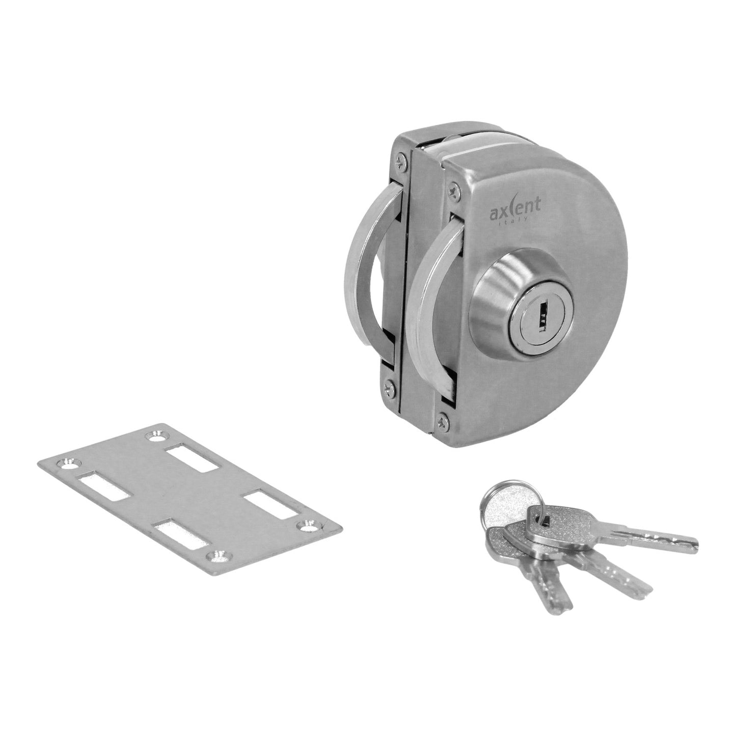 Cerradura de gancho doble Llave / Mariposa con contra para muro 826-01 Axcent