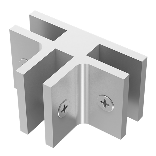 Conector para vidrio "T" con opresores Herralum