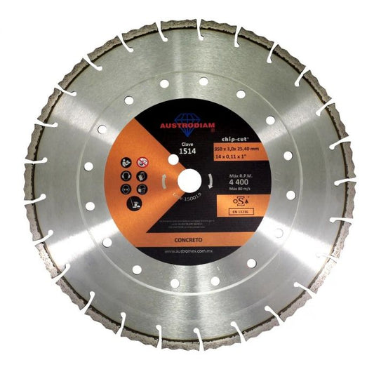 Disco de Diamante Corte Concreto 14" 1514 Austromex