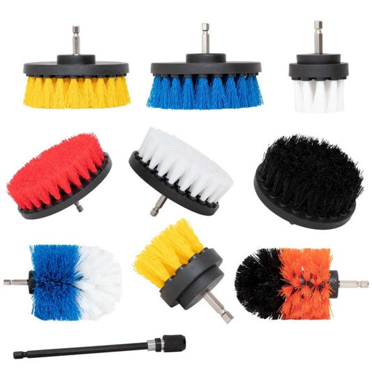 Cepillo para Taladro Juego 10 Piezas para Limpieza Cerdas Multiusos 300159 Kingsman