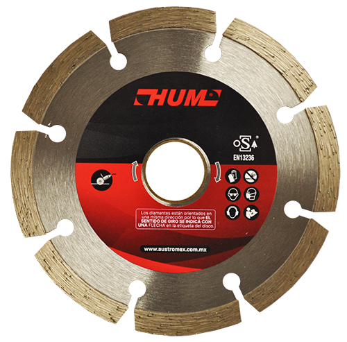 Disco de diamante segmentado HUM 4-1/2 Pulg 2555 Austromex