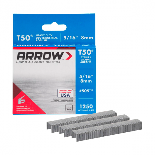 Grapas T50 5/16” #505 1250 Pzs Arrow