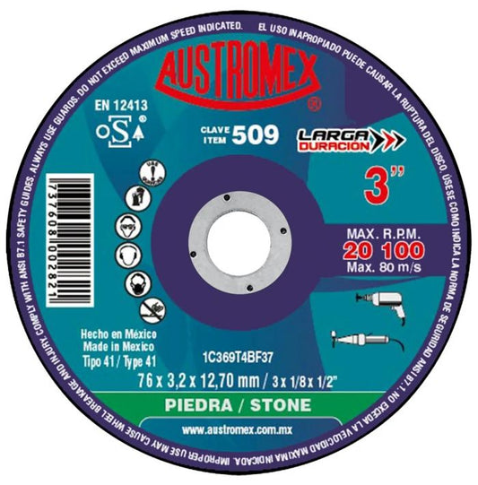 Disco Para Corte de Piedra 3" 509 Austromex