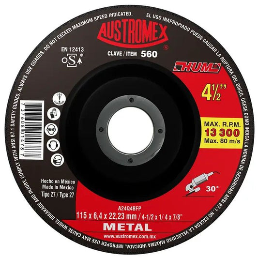 Disco Desbaste De Metal 4-1/2” 560 Austromex