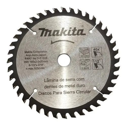 Disco de sierra para madera 6-1/2" D51328 Makita