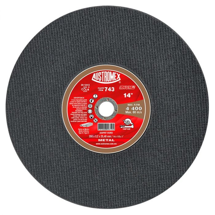 Disco Para Corte De Metal Hueco 14" 743 Austromex