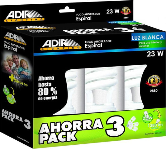 Foco de espiral 23W AD-2880-PACK-3 Adir