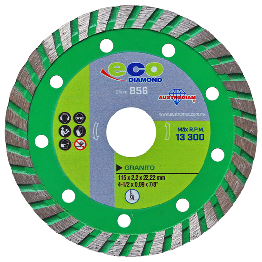 Disco Turbo Corte Granito y Mármol 4-1/2” 856 Austromex