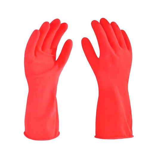 Guantes rojos para limpieza doméstica satinados talla chica 10553 Adir