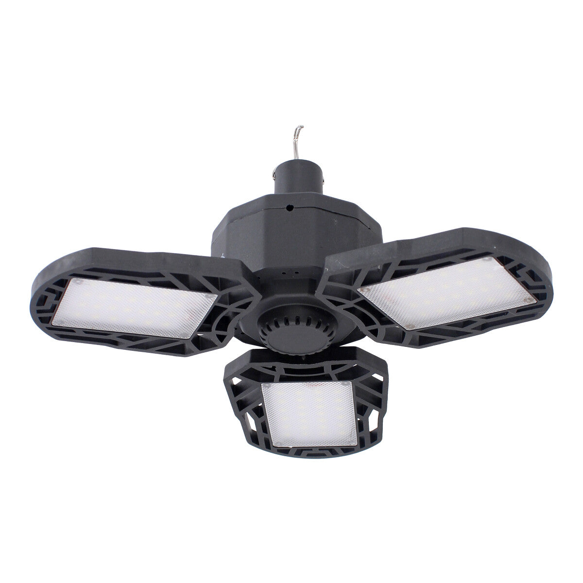Lámpara solar recargable de emergencia tipo ventilador con 3 paneles 5 W 10729 Adir