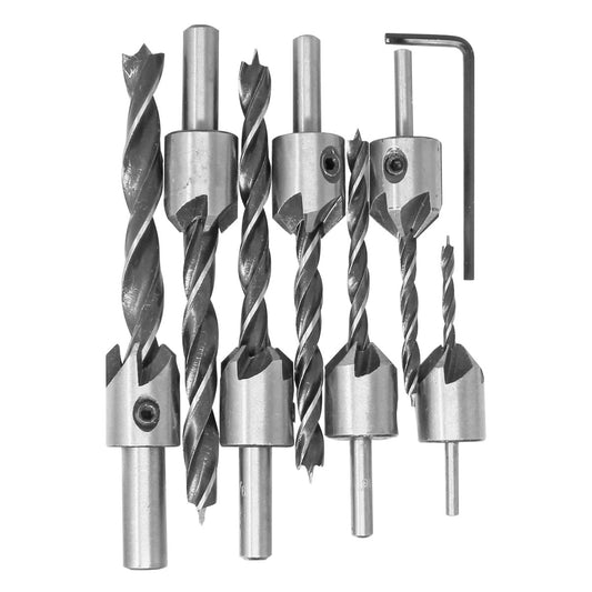 Juego de 7 brocas avellanadoras para madera 11534 Adir