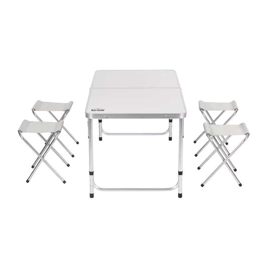 Mesa plegable 120 cm con 4 bancos 12139 Deco Hogar
