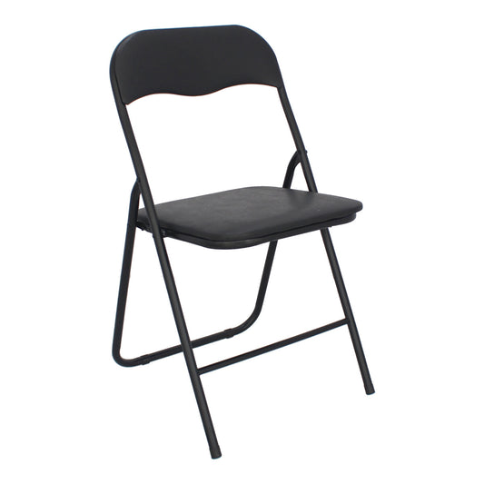 Silla plegable acojinada color negro 12153 Deco Hogar