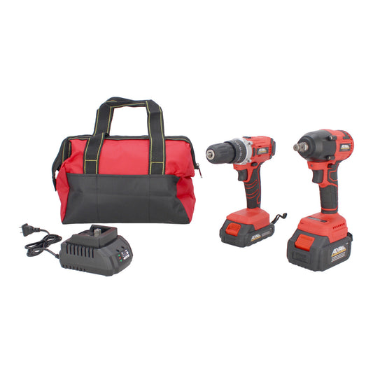 Combo de rotomartillo y llave de impacto inalámbricos 20 V 13458 Adir