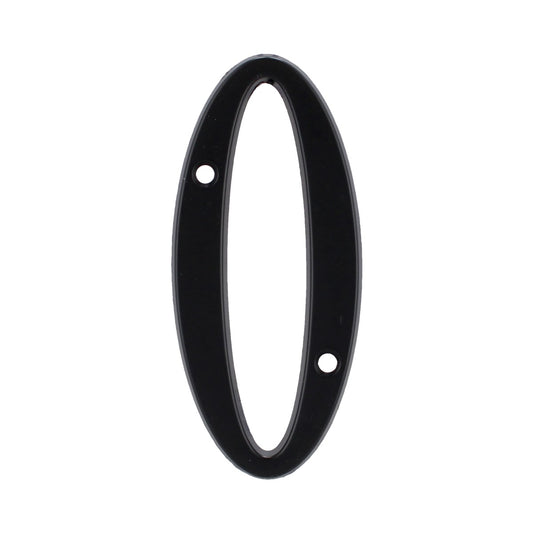 Número "0" de latón sólido 4" Negro 13656 Adir