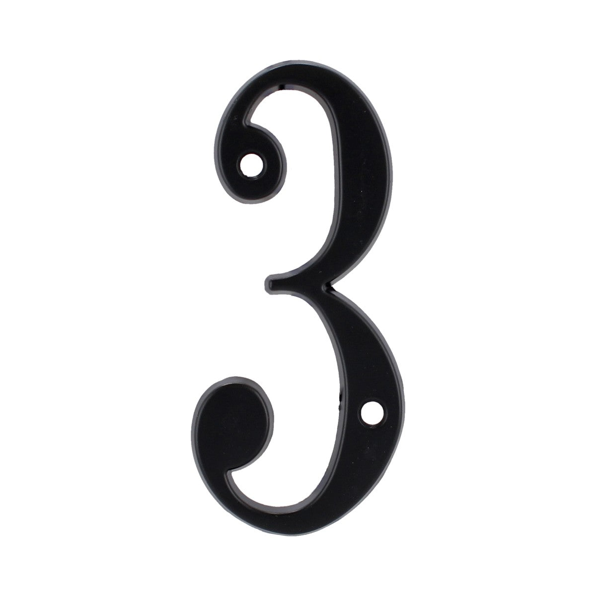 Número "3" de latón sólido 4" Negro 13659 Adir