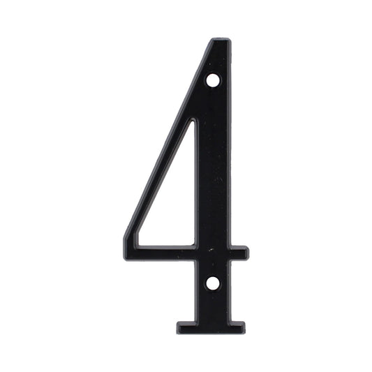 Número "4" de latón sólido 4" Negro 13660 Adir