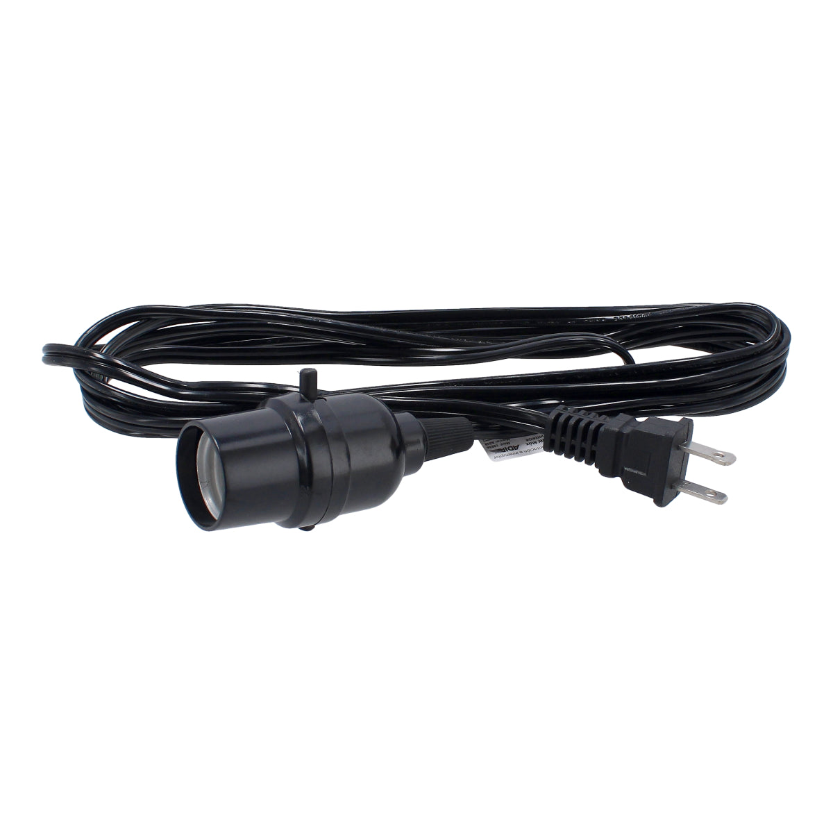 Extensión negra con socket e interruptor 3 m 13826 Adir