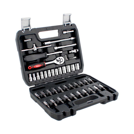 Juego de herramientas mecánicas Autoclé con 46 piezas mando 1/4" 15223 Adir