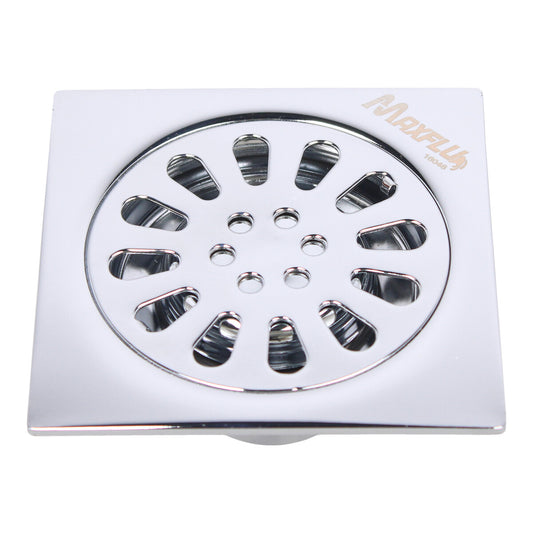 Resumidero cuadrado de acero inoxidable cromo 4" x 4" 16046 Maxflu