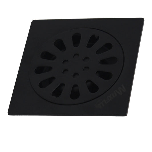 Resumidero cuadrado de acero inoxidable negro 4" x 4" 16047 Maxflu