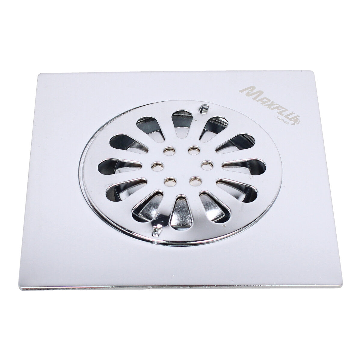 Resumidero cuadrado de acero inoxidable cromo 6"x 6" 16048 Maxflu