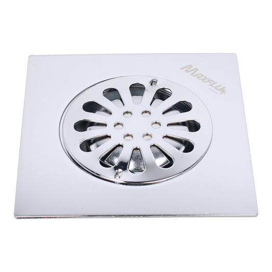 Resumidero cuadrado de acero inoxidable cromo 6"x 6" 16048 Maxflu