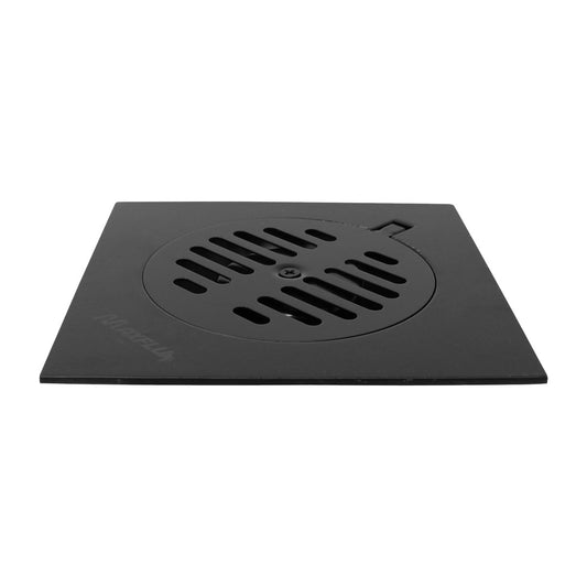 Resumidero cuadrado metálico 6" x 6" negro mate 16061 Maxflu